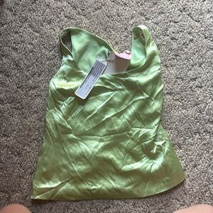 NWT 100% Silk Worth Tank Top Green